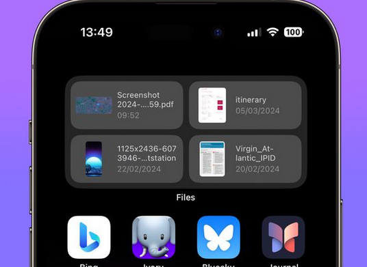 剑河苹果屏幕维修分享iPhone主屏幕快速访问最近的文件 